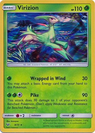 Virizion - 8/73 - Holo Rare