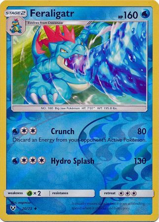 Feraligatr - 20/73 - Uncommon - Reverse Holo