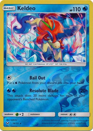 Keldeo - 26/73 - Rare - Reverse Holo