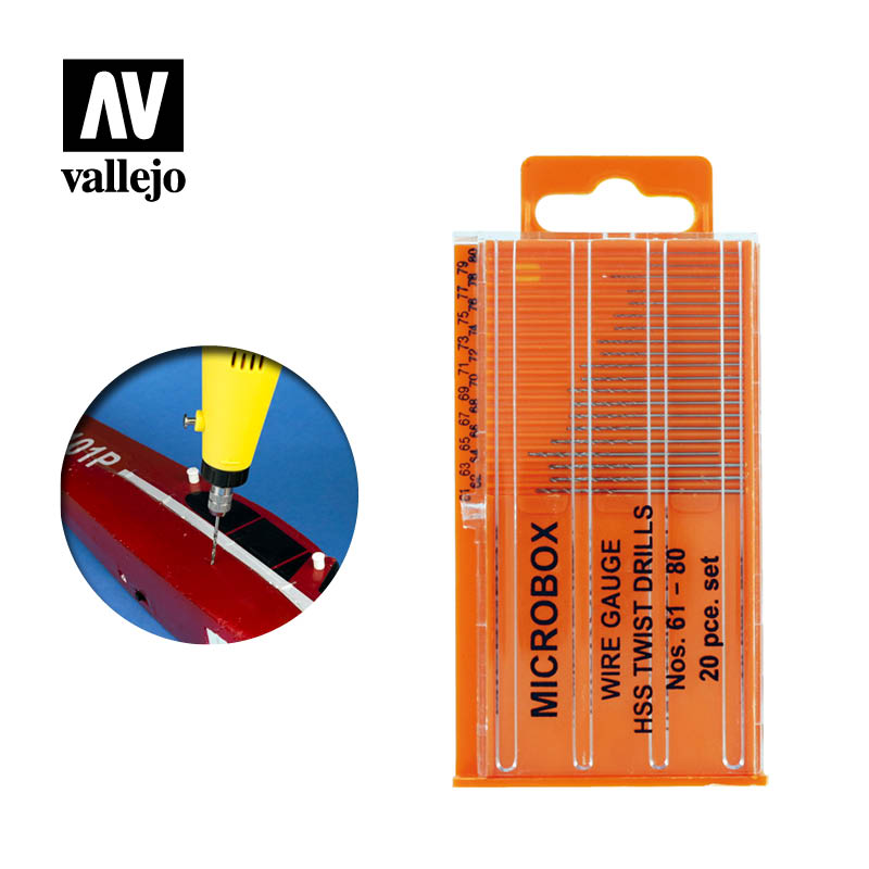 Vallejo Tools - Microbox Drill Set (20) 61-80 - VALTO1002