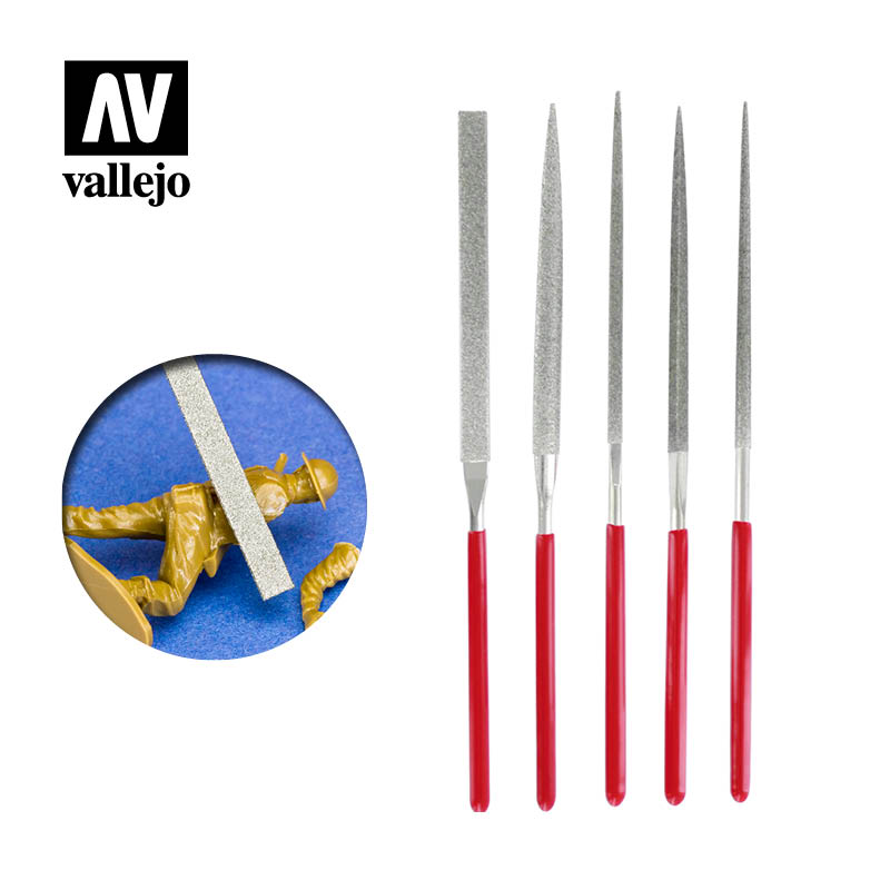Vallejo Tools - Set of 5 Diamond Files - VALT03002