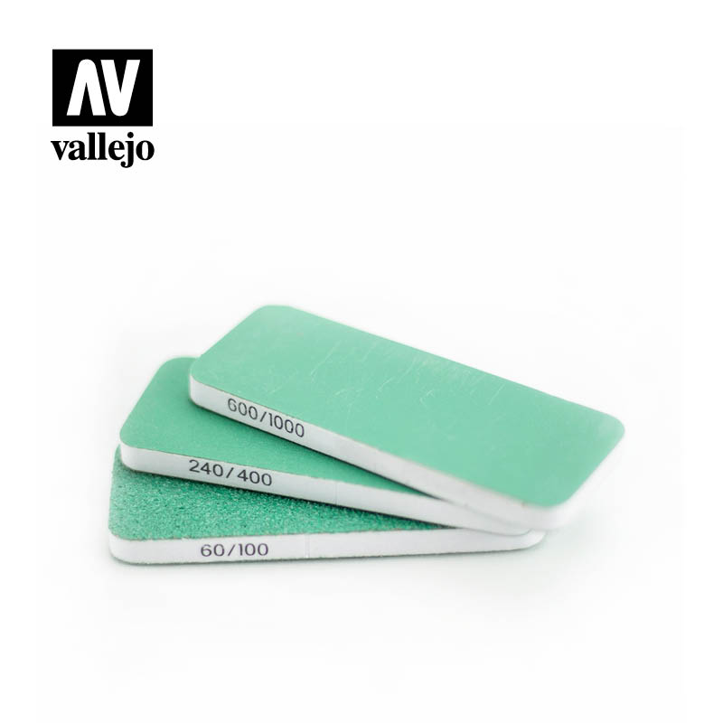 Vallejo Tools - FlexiSander Dual Grit x3 (80x30x6mm) - VALT04003