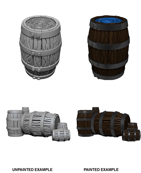 Wizkids Unpainted Mini - Barrel N Pile Of Barrels