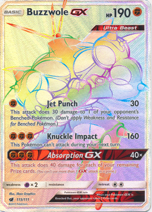 Buzzwole GX - 115/111 - Secret Rare