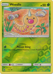 Weedle - 1/111 - Common - Reverse Holo