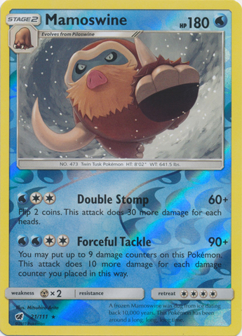 Mamoswine - 21/111 - Rare - Reverse Holo