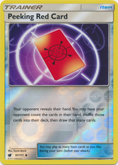 Peeking Red Card - 97/111 - Uncommon - Reverse Holo