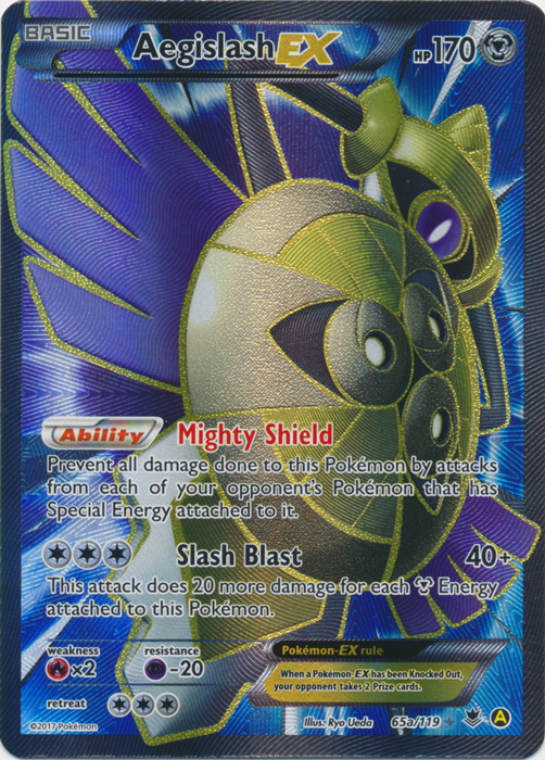 Aegislash-EX (Alt Art) - 65a/119 - Premium Trainers XY Collection