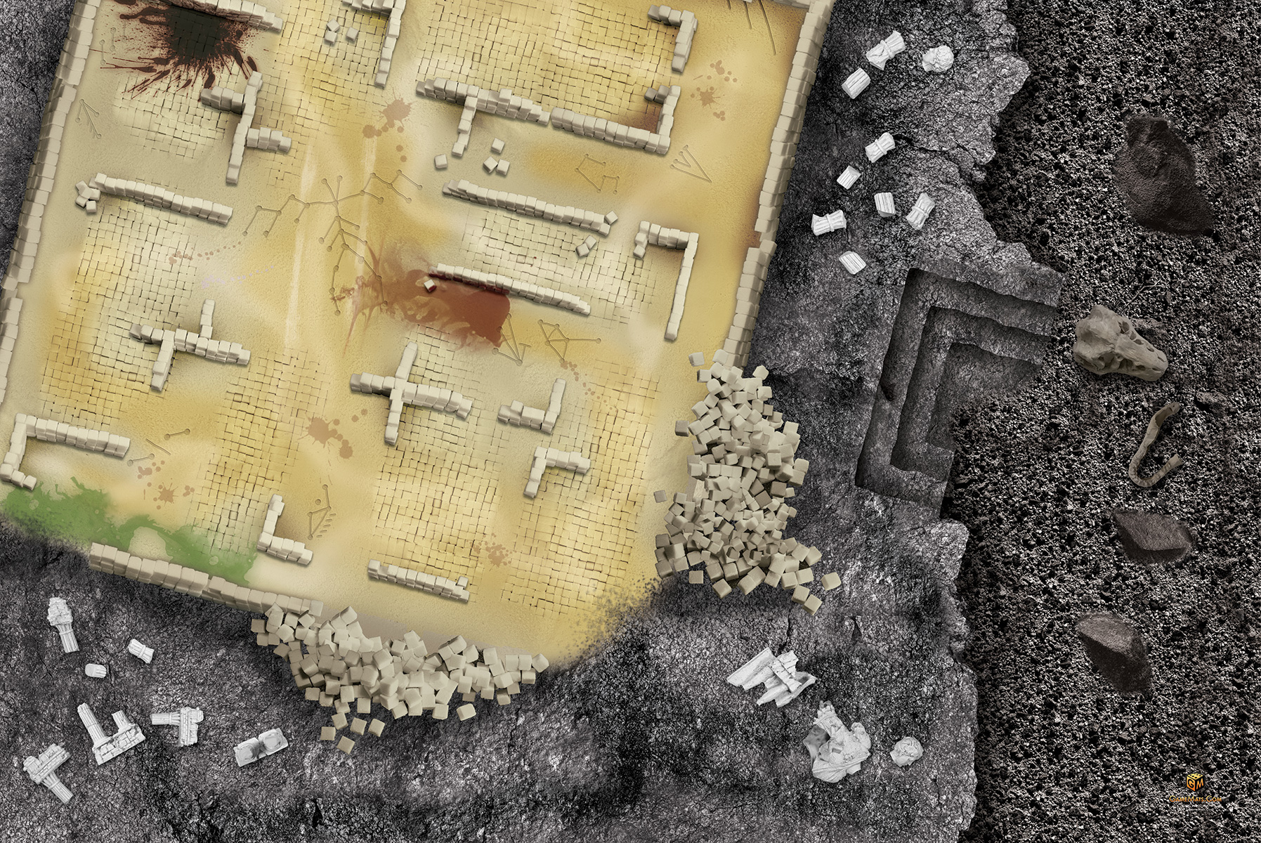 GameMats.Com  Runic Ruins Battle Mat 6x4