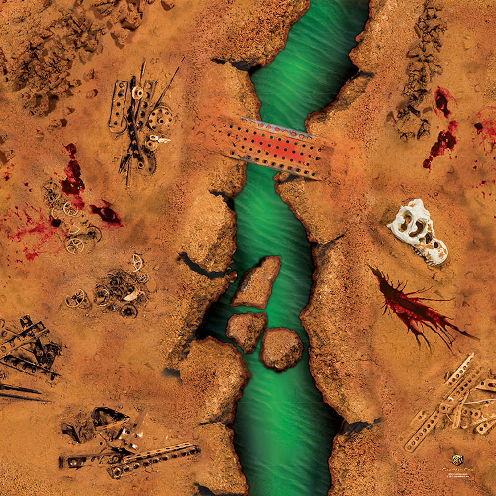 GameMats.Com  RedOx Wastes Battle Mat 4x4