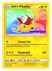 Ash's Pikachu - SM108 - Promo - SM Black Star Promo