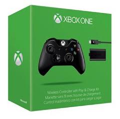 Xbox One Black Wireless Controller + Play and Charge Kit