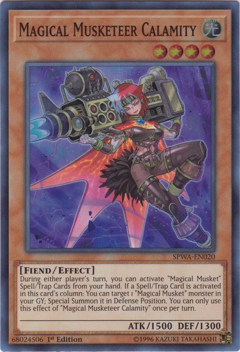 Magical Musketeer Calamity - SPWA-EN020 - Super Rare - 1st Edition