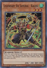 Legendary Six Samurai - Kageki - SPWA-EN043 - Super Rare - 1st Edition