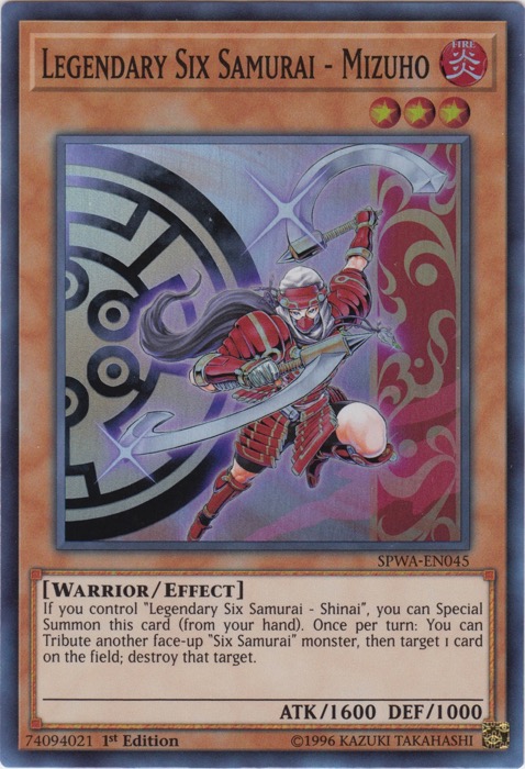 Legendary Six Samurai - Mizuho - SPWA-EN045 - Super Rare - 1ere edition // Spirit Warriors - SPWA