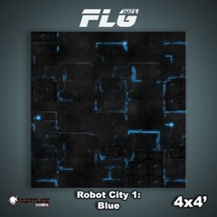 Flg Mats Robot City Blue 4X4