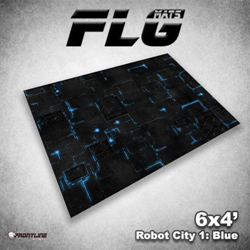 Flg Mats Robot City Blue 4X6