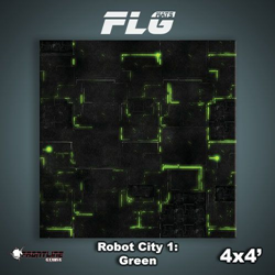 Flg Mats Robot City Green 4X4