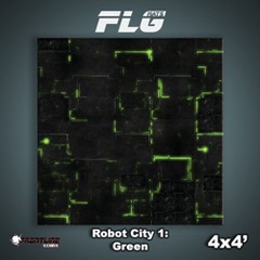 Flg Mats Robot City Green 4X4