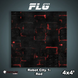 Flg Mats Robot City Red 4X4