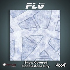 Flg Mat Snow Covered Cobblestone City 4X4