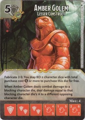 Amber Golem - Lesser Construct (Die and Card Combo)