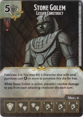 Stone Golem - Lesser Construct (Die and Card Combo)