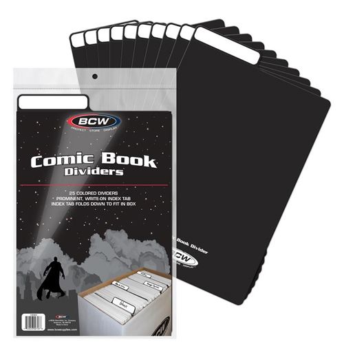 Bcw Comic Book Bin Dividers - Black