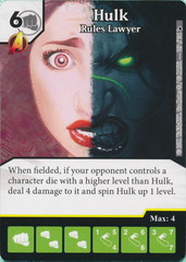Hulk - Rules Lawyer (Card and Die Combo) Foil