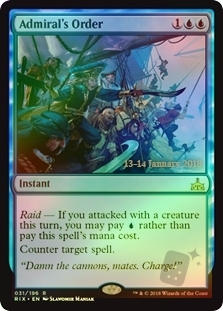 Admirals Order - Foil - Prerelease Promo