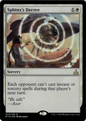 Sphinx's Decree - Foil - Prerelease Promo