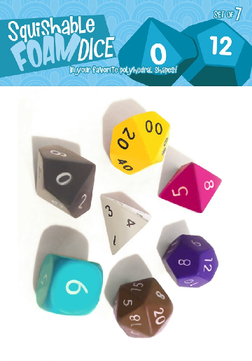 Squishy Dice Set Of 7 - Pink (2)