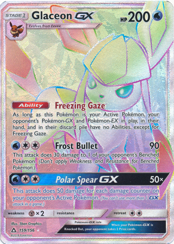 Glaceon GX - 159/156 - Secret Rare