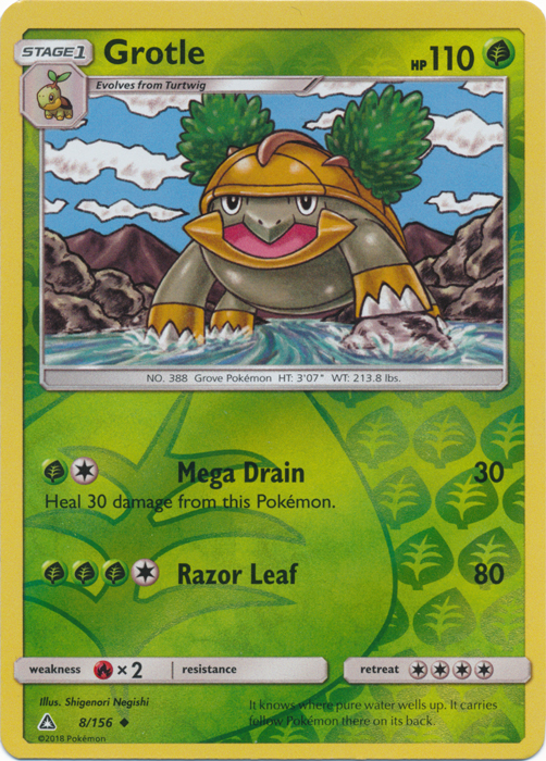 Grotle - 8/156 - Uncommon - Reverse Holo Grotle - 8/156 - Uncommon - Reverse Holo