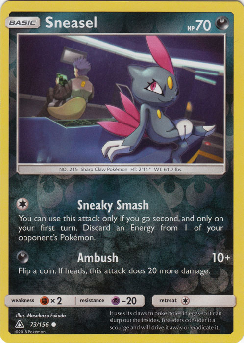 Sneasel - 73/156 - Common - Reverse Holo