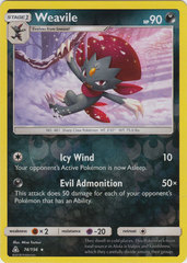 Weavile - 74/156 - Holo Rare - Reverse Holo