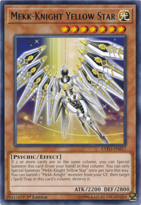 Mekk-Knight Yellow Star - EXFO-EN017 - Rare - 1st Edition