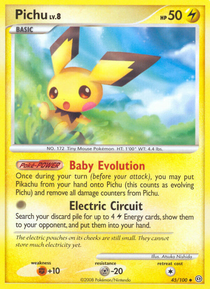NM-Mint, English - 1 x Pokemon Pichu - 45/100 - Uncommon