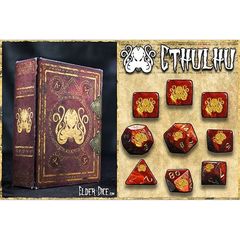 Infinite Black - Elder Dice: 9Ct Polyhedral Set - Cthulhu (Red)