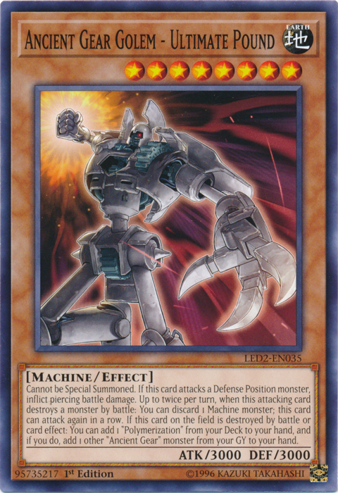 Ancient Gear Golem - Ultimate Pound - LED2-EN035 - Commun - 1ere edition // Legendary Duelist: Ancient Millennium - LED2