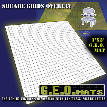 Geo Mats 1 Square In Black 3X3