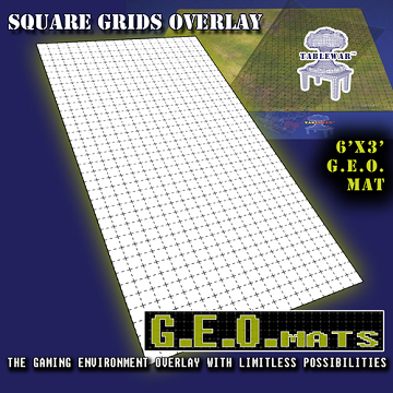 Geo Mats 1 Square In Black 6X3