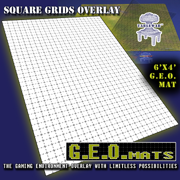 Geo Mats 1 Square In Black 6X4