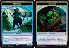 Merfolk Token // Treasure Token - Foil 2018 FNM Promo