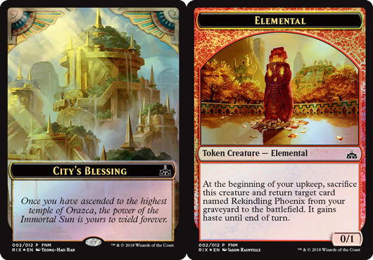 Citys Blessing // Elemental Token - Foil 2018 FNM Promo