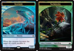 Illusion Token // Saproling Token - Foil 2018 FNM Promo