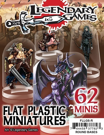 Flat Plastic Miniatures: Legendary Games' Sampler