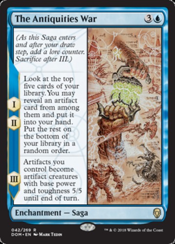 The Antiquities War 1x FOIL DOM MTG Dominaria Rare MINT blue The Antiquities War 1x FOIL DOM MTG Dominaria Rare MINT blue