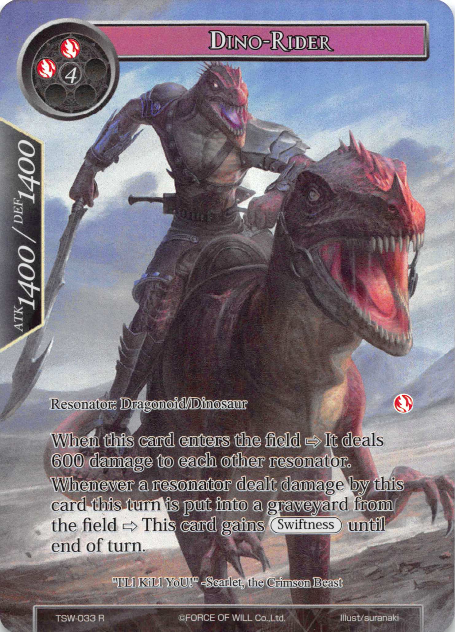 Dino-Rider (Full Art) - TSW-033 - R
