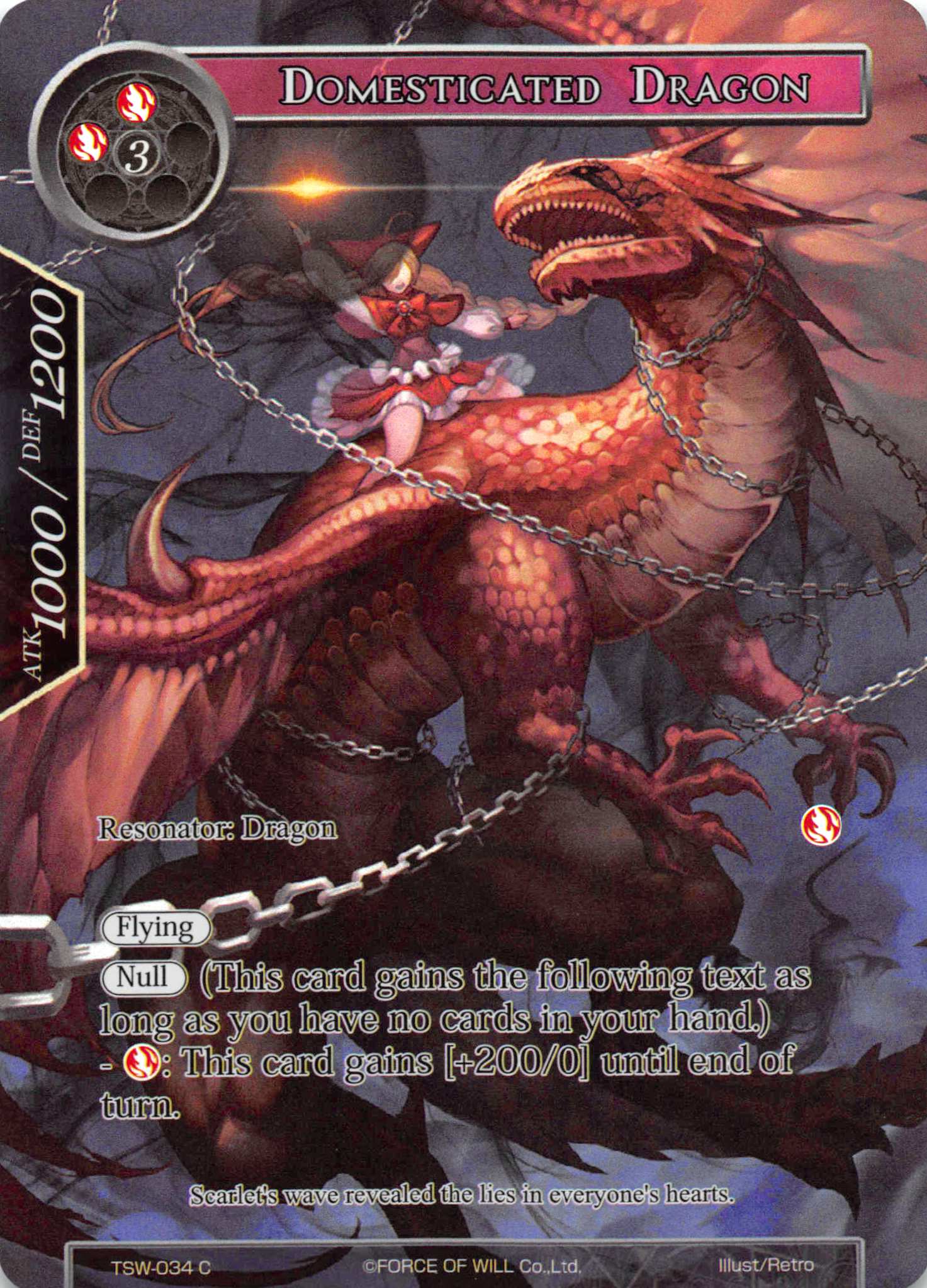 Domesticated Dragon (Full Art) - TSW-034 - C